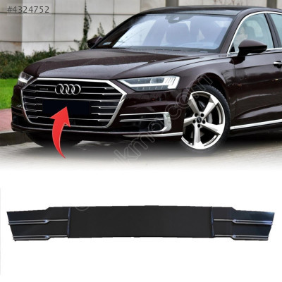 Audi A8 Ön Tampon Plakalık Krom Parlak Siyah 2018-2022 4N0807285D