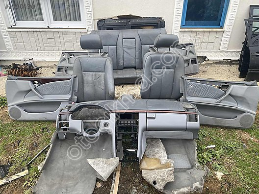 MERCEDES W210 ORJ. GRİ DERİ İÇ SALON TAKIM KUSURSUZ AL TAK