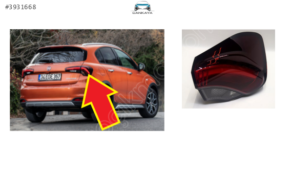 FİAT EGEA CROSS DIŞ SAĞ(YOLCU TARAF) LEDLİ STOP ORJİNAL 52157298