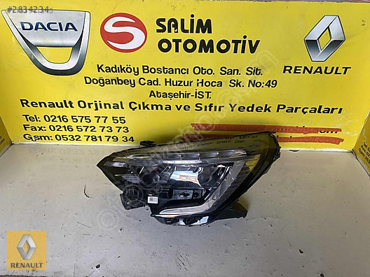 RENAULT CLIO 5 SÖKME SOL FAR ORJİNAL ÇIKMA VE DİĞER PARÇALARI