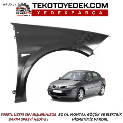 MEGANE 2 ÖN ÇAMURLUK SİYAH SAĞ SOL 2003 VE ÜZERİ /KAMPANYA