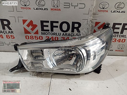 TOYOTA HİLUX SOL FAR DÜZ ÇIKMA ORİJİNAL 2016-2019