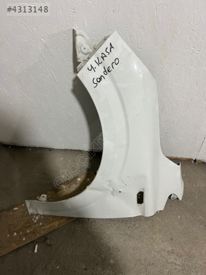 Dacia sandero beyaz çıkma ön sol çamurluk