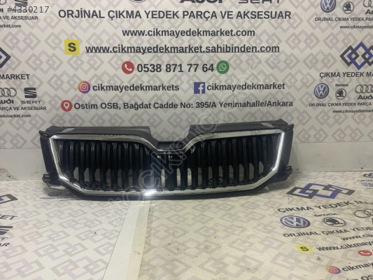 Skoda Octavia 20132017 Sıfır Ön Panjur 5E0853653
