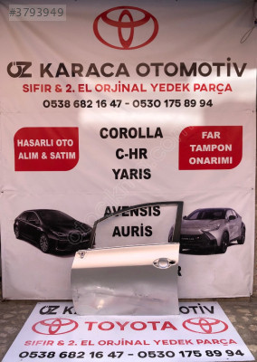 2007-2012 TOYOTA AURIS ÇIKMA ORJINAL SOL ÖN KAPI