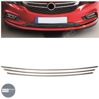 Opel Astra K Hactback Ön Tampon Alt Çıtası Krom Set