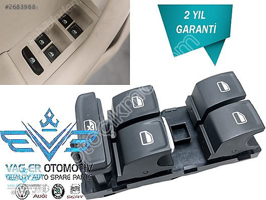 SKODA FABİA MK 2015-2021 ÖN SOL CAM DÜĞMESİ TUŞU KROM 5E0959