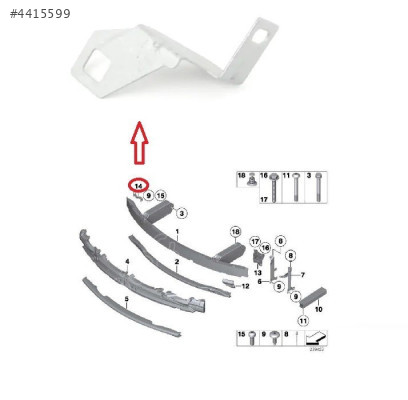ÖN TAMPON BRAKETİ SOL ( ALÜMİNYUM ) F10 2010-SIFIR 51647247665