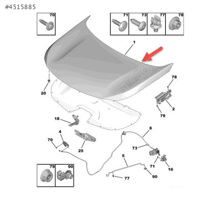 PEUGEOT 3008 MOTOR KAPUTU PG  2016-