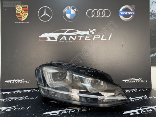VOLKSWAGEN GOLF 7 U LED SAĞ FAR ÇIKMA ORİJİNAL