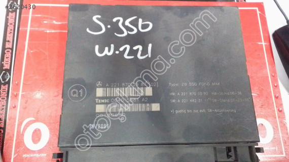 A2218702987 MERCEDES W221 ARKA KOLTUK BEYNİ