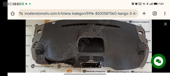 Kangoo torpido çıkma temiz garantili
