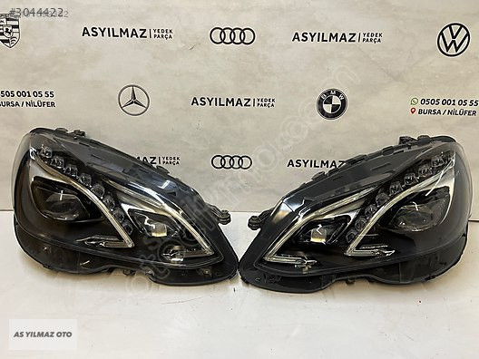 MERCEDES E SERİSİ W212 MAKYAJLI SAĞ VE SOL TAKIM FAR ORJİNAL