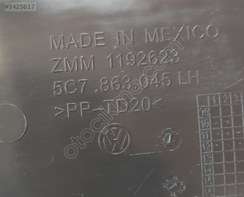 VOLKSWAGEN JETTA 2012 MODEL ÖN KONSOL KAPLAMA 5C7863045LH