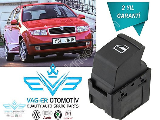 SKODA FABİA MK1 2000-2008 ÖN SAĞ CAM AÇMA DÜĞMESİ TUŞU BUTON