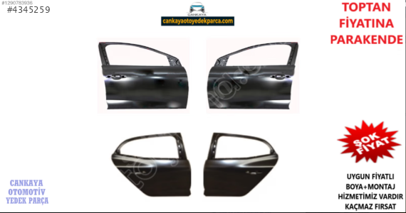 MEGANE 4 2014 KOMPLE ÖNARKA KAPI SIFIR ADET FİYAT 801001148R