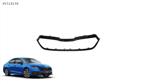 5E3853761 Skoda Octavia 2021 Ön Panjur Krom Nikelaj Siyah