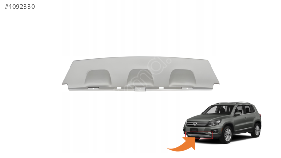 5N0807532 VW TİGUAN 2012 ÖN TAMPON ALT KAPLAMA GÜMÜŞ GRİ