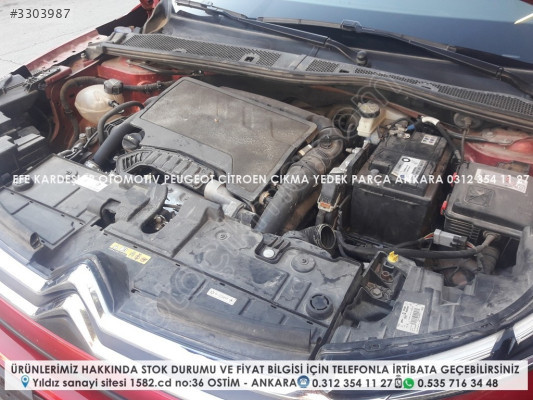 citroen c4 çıkma 1.2 benzinli turbo 130luk motor (c41kasa )