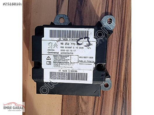 9825277080 Citroen C3 AirCross Airbag Beyni