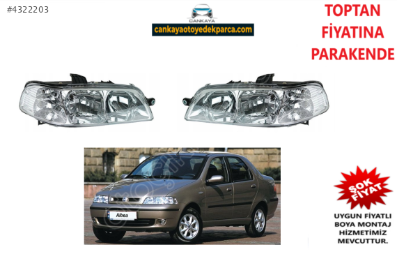FİAT ALBEA PALİO 2002/2005 ÖN FAR SAĞ-SOL SIFIR ADET FİYAT