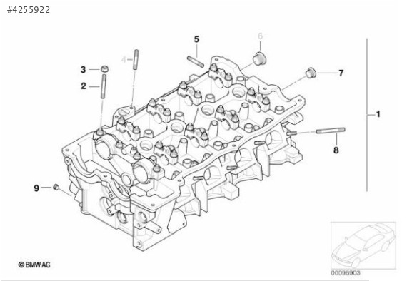 BMW E87 E90 N45 ÇIKMA SİLİNDİR KAPAĞI 7564900