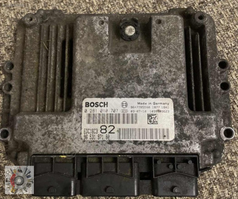 Peugeot 206 1.4 HDI Motor Beyni 0281010707 EDC16C3 9653197180