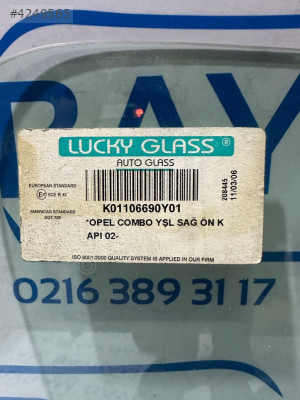 OPEL COMBO ÖN KAPI CAMI SAĞ 02-