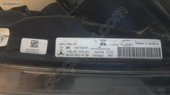 Mercedes GLK 204 FAR YENİ SAĞ A2048201639