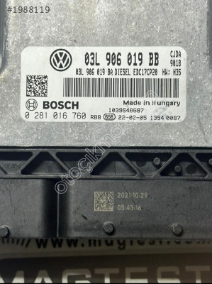 VW T5-T6 03L906019BB 0281016760 EDC17CP20 ECU MOTOR
