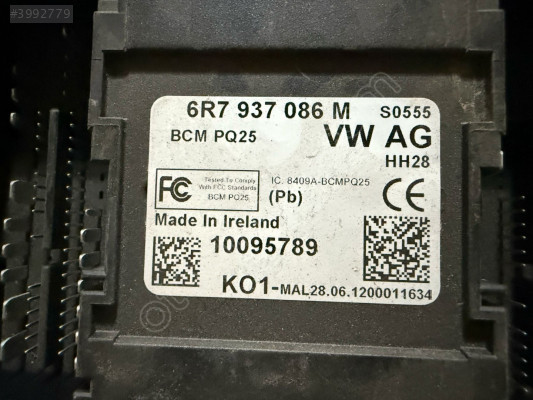 2011 SKODA ROOMSTER 1.6 TDİ BCM KONFOR BEYNİ 6R7937086M ORJ ÇIKMA