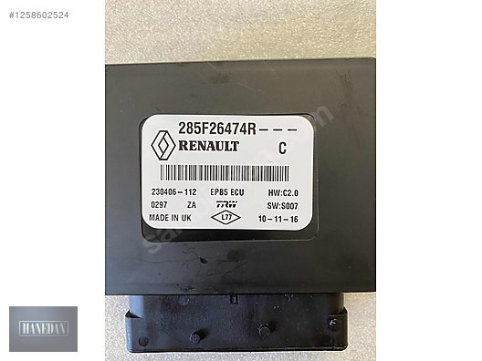 RENAULT FLUENCE MEGANE 4 OTOMATİK PARK FREN BEYNİ 285F26474R