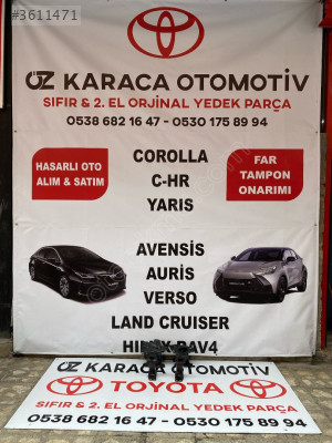 2020-2025 TOYOTA YARİS CROSS ÇIKMA ORJİNAL TAMPON DEMİR BABALARI