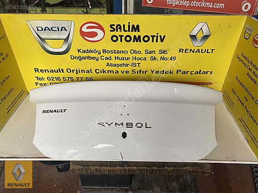 Renault Symbol Orjinal Çıkma Bagaj Kapağı ve Ek Parçalar