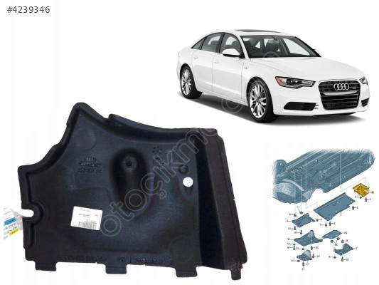 Audi A6 Sağ Ön Alt Taban Kaplaması Küçük 2013-2017 4G0825202A