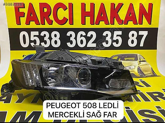 Peugeot 508 ledli mercekli sağ far orijinal çıkma