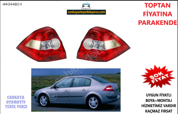 MEGANE 2 SEDAN 2003/2006 STOP LAMBASI SIFIR SAĞ/SOL ADET FİYAT