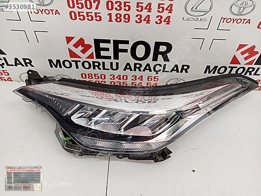 TOYOTA CHR SOL FAR ÇIKMA ORJİNAL YEDEK PARÇA 20-23