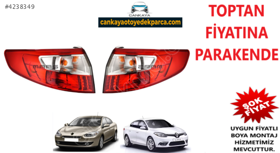 RENAULT FLUENCE ARKA DIŞ TARAF SAĞ/SOL STOP ADET FİYAT SIFIR
