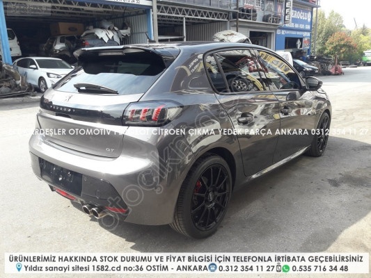 peugeot 208 çıkma sağ ön dolu kapı (p21e kasa 2020-2024 arası)