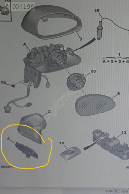 citroen c4 dikiz aynası taban contası Sağ  8156 75