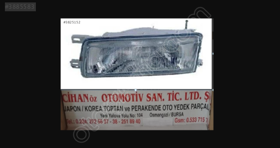 NİSSAN SUNNY 1990-1993 SAĞ-SOL FAR ADET FİYATI