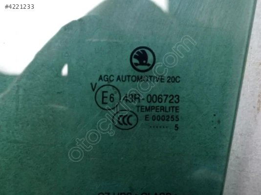 6V6845205B ORJİNAL SOL ARKA CAM FABİA 2015>