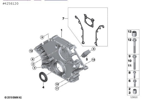 BMW E60 E65 N62 ZİNCİR KAPAĞI 11147533686 7533686