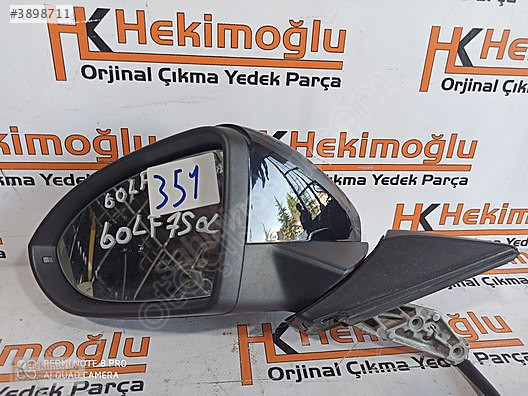 VW GOLF 7 ORJİNAL KAPI AYNASI MANUEL KATLANIR SOL ELEKTRİKLİ SİY