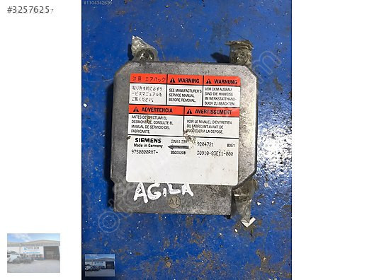 OTO CEMDEN ÇIKMA OPEL AGİLA AİRBAG BEYNİ