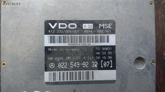 A0225459232 MERCEDES W210 E200 MOTOR BEYNİ