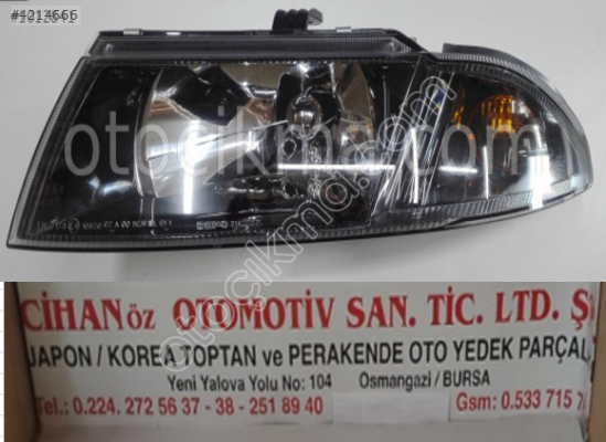 2003 Mitsubishi Carisma Siyah Sol Far - Oto Çıkma Parçalar