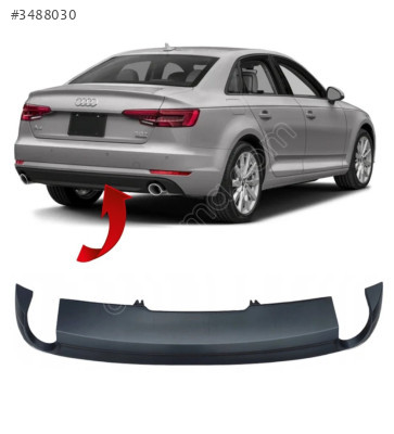 8W0807521 ARKA TAMPON SPOYLER ÇİFT ÇIKIŞ AUDİ A4 2016>>