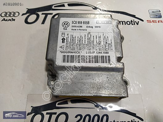 5C0959655B 5C0 959 655 B VOLKSWAGEN GOLF 2009-2013 AİRBAG BEYNİ